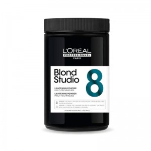 Decoloracion de loreal blond studio 8 en cantidades de 500 gramos.