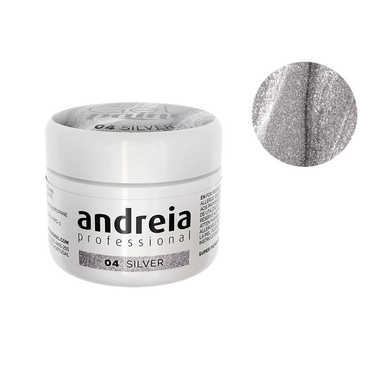 GEL PAINT ANDREIA SILVER 4ML GEL PAINT ANDREIA SILVER 4ML