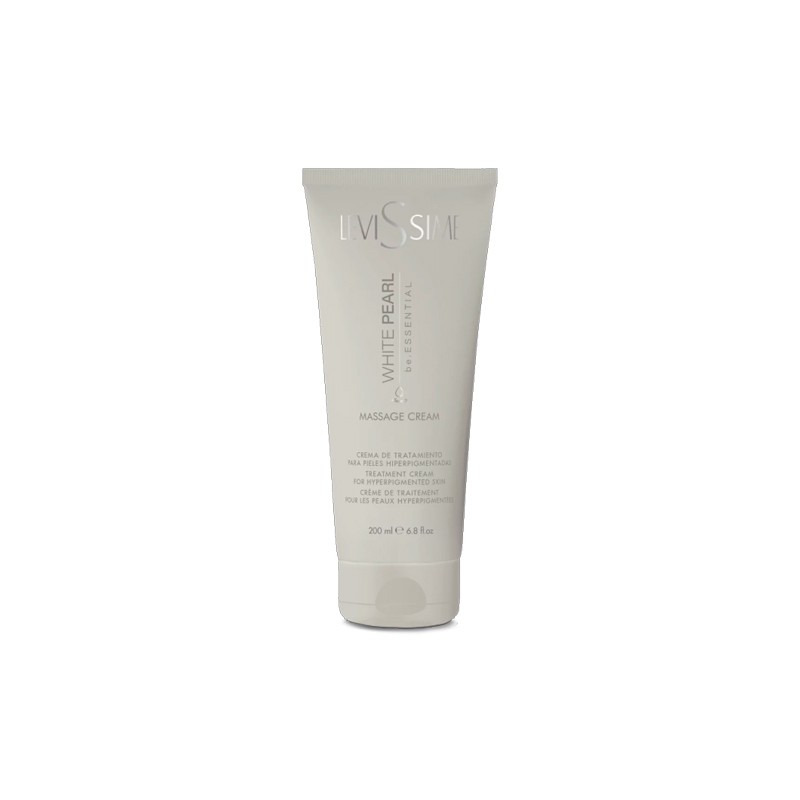 Crema masaje pieles hiperpigmentadas LeviSsime White Pearl 200ml, reduce manchas y unifica el tono.
