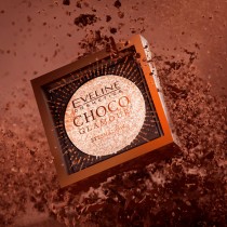 Sombra de ojos Eveline Choco Glamour 3.5gr, maquillaje para profesionales con alta pigmentación.