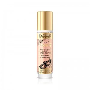 Highlighter líquido Eveline Variete, iluminador en crema para un brillo natural y profesional.