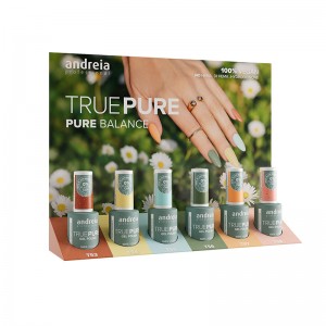 Esmalte semipermanente vegano Andreia True Pure sin HEMA, producto profesional para esmaltado duradero.