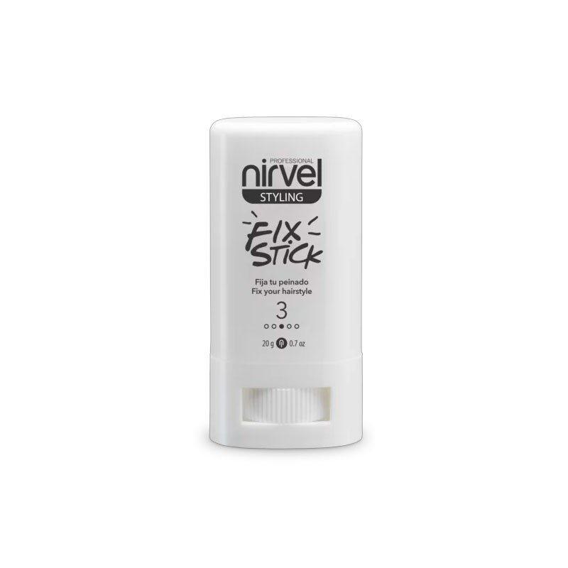 Stick fijador de peinado Nirvel Fix Stick 20gr, ideal para lograr un clean look con acabado profesional.