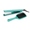 Kit plancha de pelo profesional Corioliss C1 Mint Green con cepillo paddle de regalo, tecnología titanio.