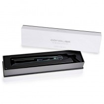 Plancha Corioliss C1 Black Chrome Soft Touch, herramienta profesional con placas de titanio.