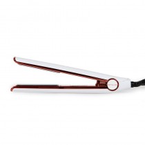 Plancha Corioliss C1 White Copper Soft Touch, tecnología de titanio para resultados profesionales.
