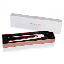 Plancha de pelo titanio Corioliss C1 White Copper, tecnología avanzada para resultados de peluquería.