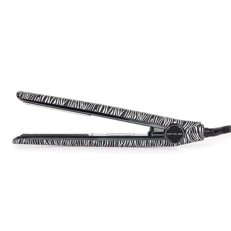 Plancha Corioliss C1 Silver Zebra Soft Touch, aparatología de peluquería con diseño moderno y placas de titanio. Plancha Corioliss C1 Silver Zebra Soft Touch, aparatología de peluquería con diseño moderno y placas de titanio.