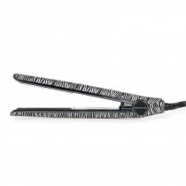 Plancha Corioliss C1 Silver Zebra Soft Touch, aparatología de peluquería con diseño moderno y placas de titanio.