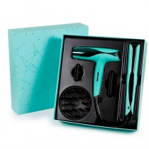Plancha Corioliss C5 Mint Green + secador Wind profesional, aparatología completa para salones de peluquería.