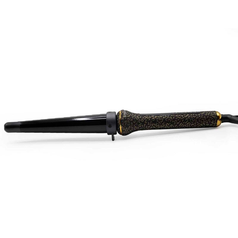 Tenacilla cónica Corioliss GW Gold Leopard Digital, rizador profesional con diseño exclusivo. Tenacilla cónica Corioliss GW Gold Leopard Digital, rizador profesional con diseño exclusivo.