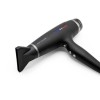 Secador de pelo profesional Corioliss Typhoon Black, ideal para uso en salones de peluquería.