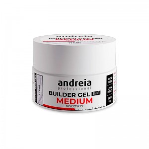 Gel de construcción Andreia Clear 200gr, viscosidad media para uñas profesionales.