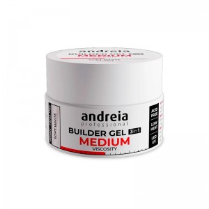 Gel de construcción Andreia Soft White 200gr, viscosidad media para uñas profesionales.