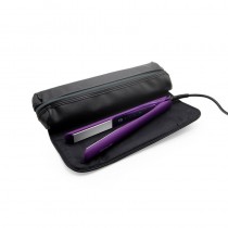 Plancha de titanio Corioliss C5 color morado, herramienta avanzada para uso en salones de peluquería.