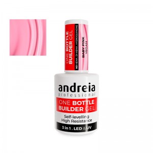 Gel de construcción Andreia Baby Pink de baja viscosidad para uñas profesionales.