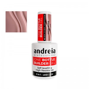 One Bottle Builder Gel Andreia tono Cool Nude, ideal para uñas profesionales.