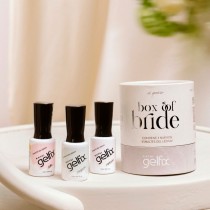 Pack de esmaltes semipermanentes ideales para uñas de novia y ocasiones especiales.