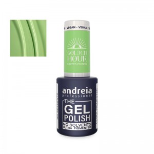 esmalte semipermanente vegano Andreia Golden Hour GH6 verde menta neón