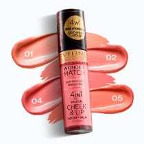 colorete Eveline Wonder Match fórmula hidratante y nutritiva con niacinamida