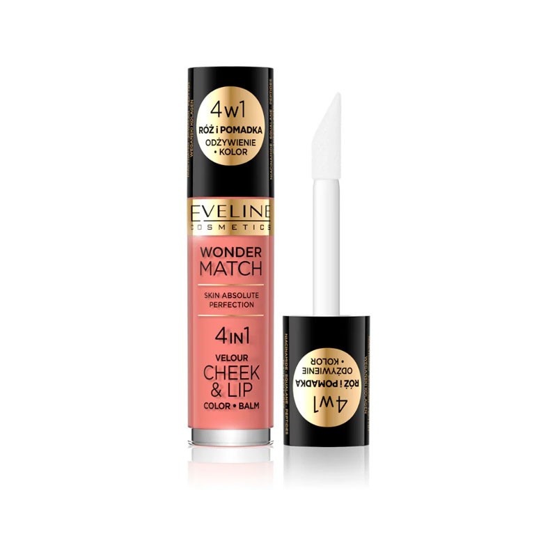 colorete líquido 4 en 1 Eveline Wonder Match para mejillas y labios colorete líquido 4 en 1 Eveline Wonder Match para mejillas y labios