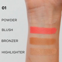 paleta maquillaje profesional 4 en 1 bronceador colorete iluminador