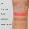 paleta maquillaje profesional 4 en 1 bronceador colorete iluminador