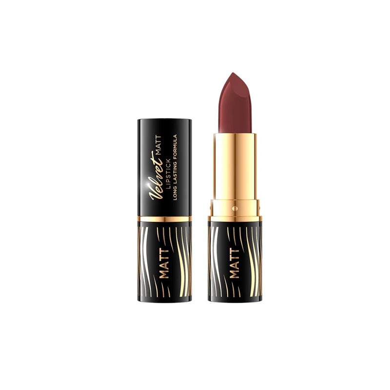 Eveline labial mate Nº506 color marrón púrpura
