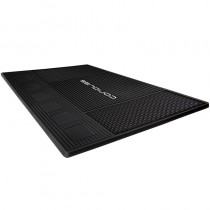 Manta de trabajo Corioliss para barbería con espacios para máquinas metálicas