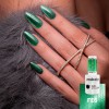 Esmalte ojo de gato Andreia FE6 verde con partículas plateadas para uñas profesionales.
