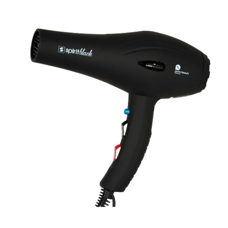Secador profesional Spirit negro 2000W para peluquería y estilismo